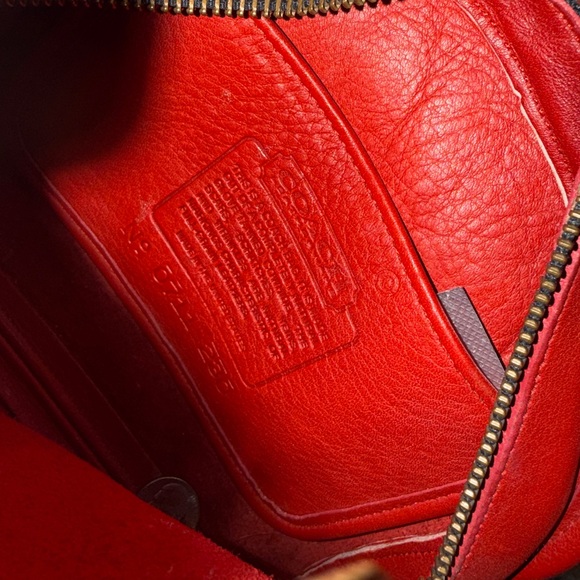 Vintage Red Coach Crossbody Bag Kimball Zip 9911 - Picture 6 of 10